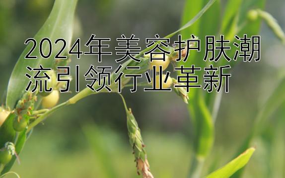 2024年美容护肤潮流引领行业革新